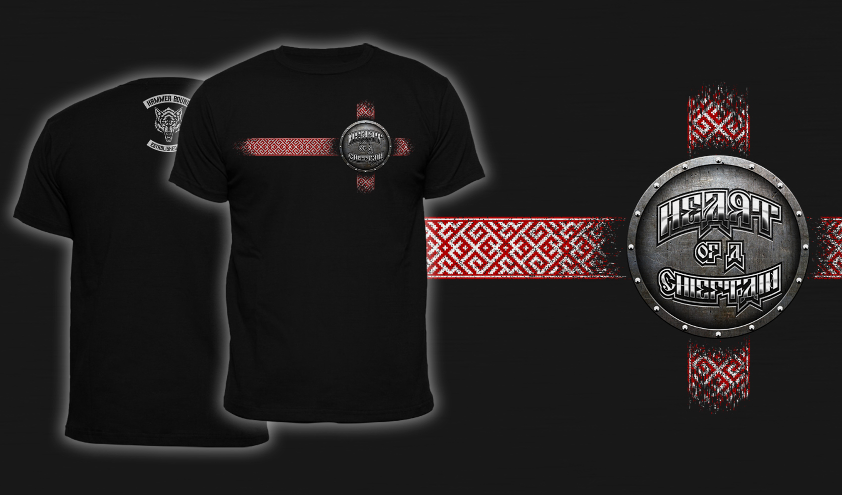 Heart Of A Chieftain - Men's T-Shirt Black